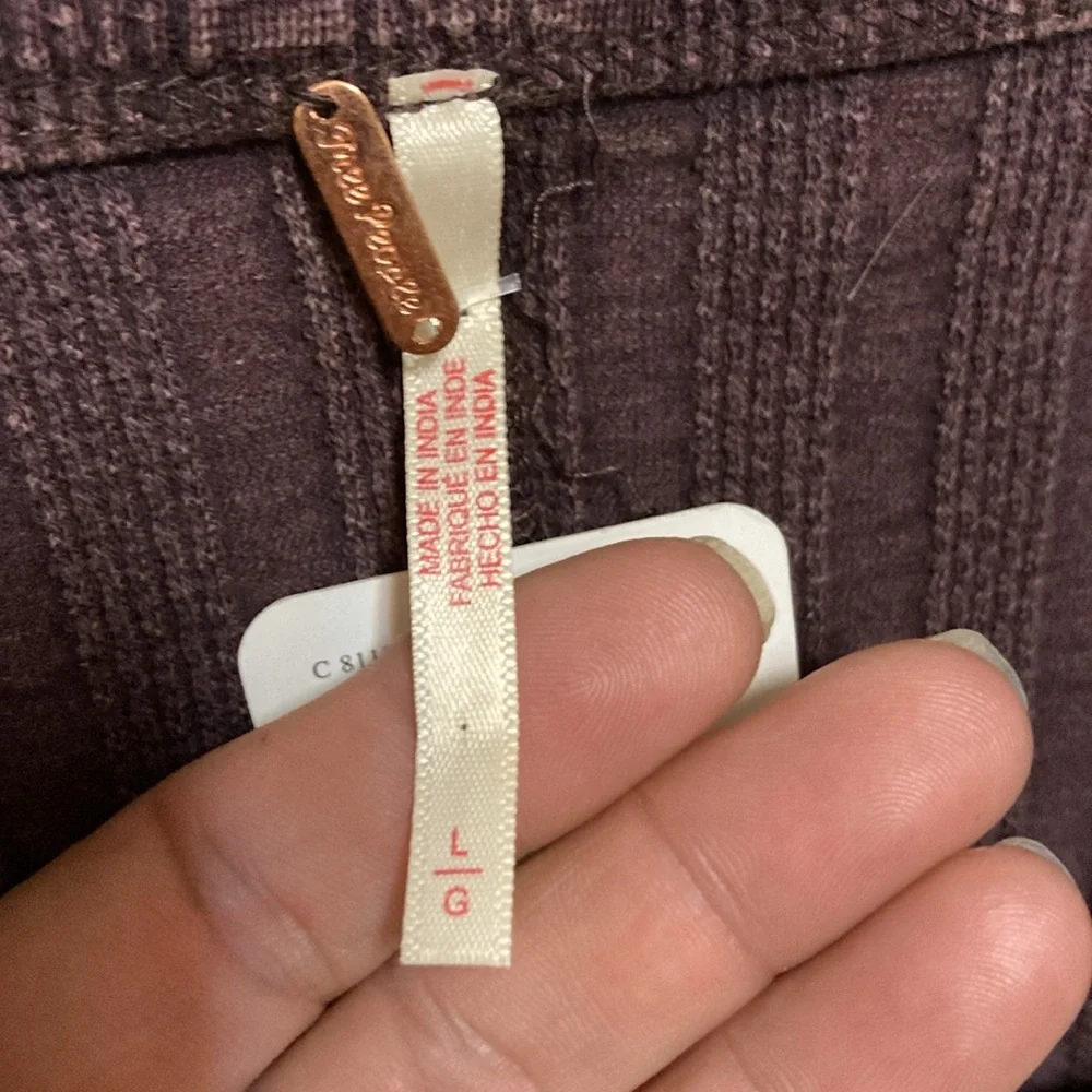 Free People Could I Love You More Eyelet Embroidered Ruffle Cuff Top - Picture 8 of 10